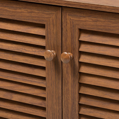 Baxton Studio - Coolidge Shoe Cabinet in Walnut - FP-01LV-Walnut view 6