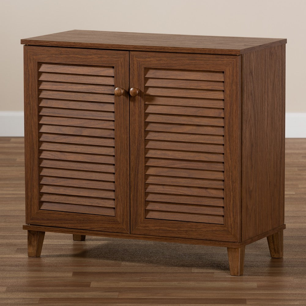 Baxton Studio - Coolidge Shoe Cabinet in Walnut - FP-01LV-Walnut view 8