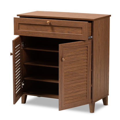 Baxton Studio - Coolidge Shoe Cabinet in Walnut - FP-02LV-Walnut view 4