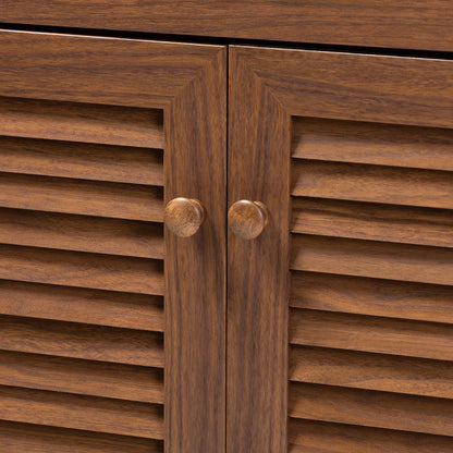 Baxton Studio - Coolidge Shoe Cabinet in Walnut - FP-02LV-Walnut view 6