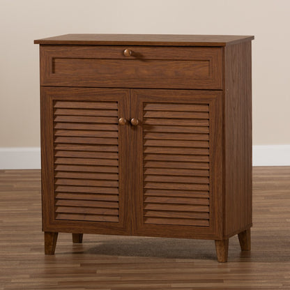 Baxton Studio - Coolidge Shoe Cabinet in Walnut - FP-02LV-Walnut view 8