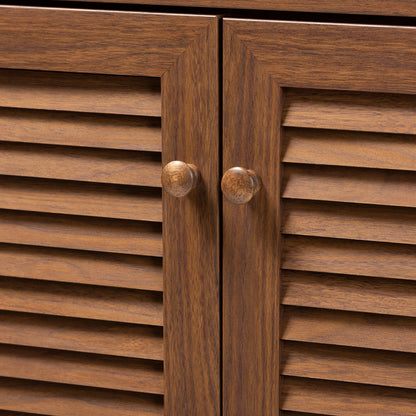 Baxton Studio - Coolidge Shoe Cabinet in Walnut - FP-03LV-Walnut view 6