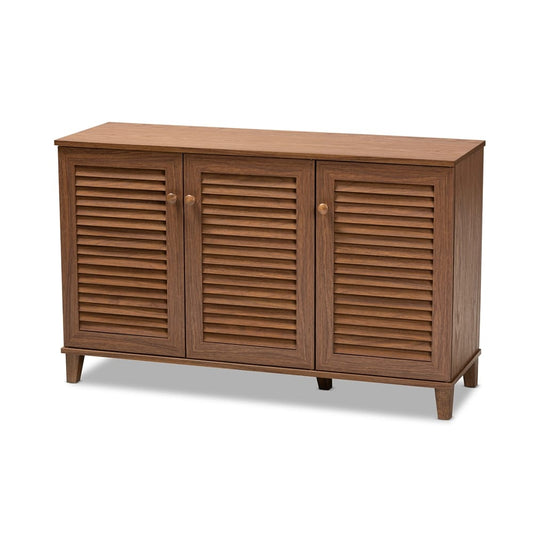 Baxton Studio - Coolidge Shoe Cabinet in Walnut - FP-04LV-Walnut view 1