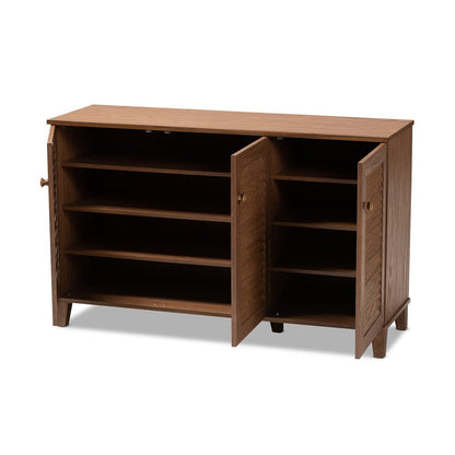 Baxton Studio - Coolidge Shoe Cabinet in Walnut - FP-04LV-Walnut view 4