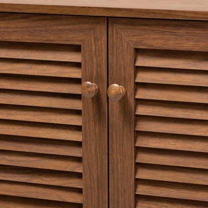 Baxton Studio - Coolidge Shoe Cabinet in Walnut - FP-04LV-Walnut view 6