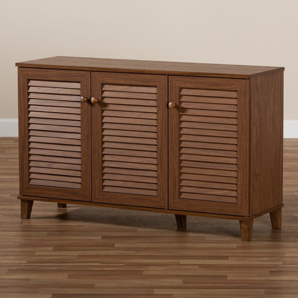 Baxton Studio - Coolidge Shoe Cabinet in Walnut - FP-04LV-Walnut view 8