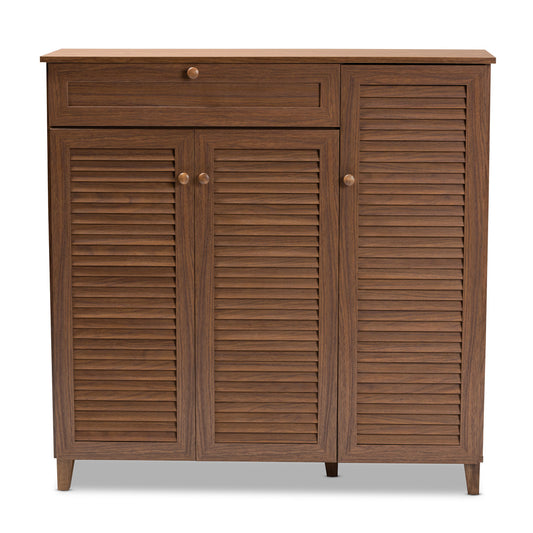 Baxton Studio - Coolidge Shoe Cabinet in Walnut - FP-05LV-Walnut view 2