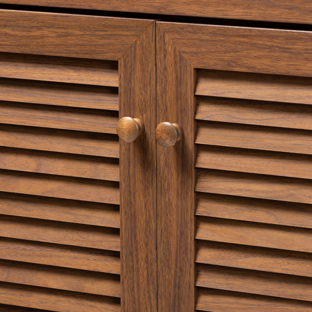 Baxton Studio - Coolidge Shoe Cabinet in Walnut - FP-05LV-Walnut view 6