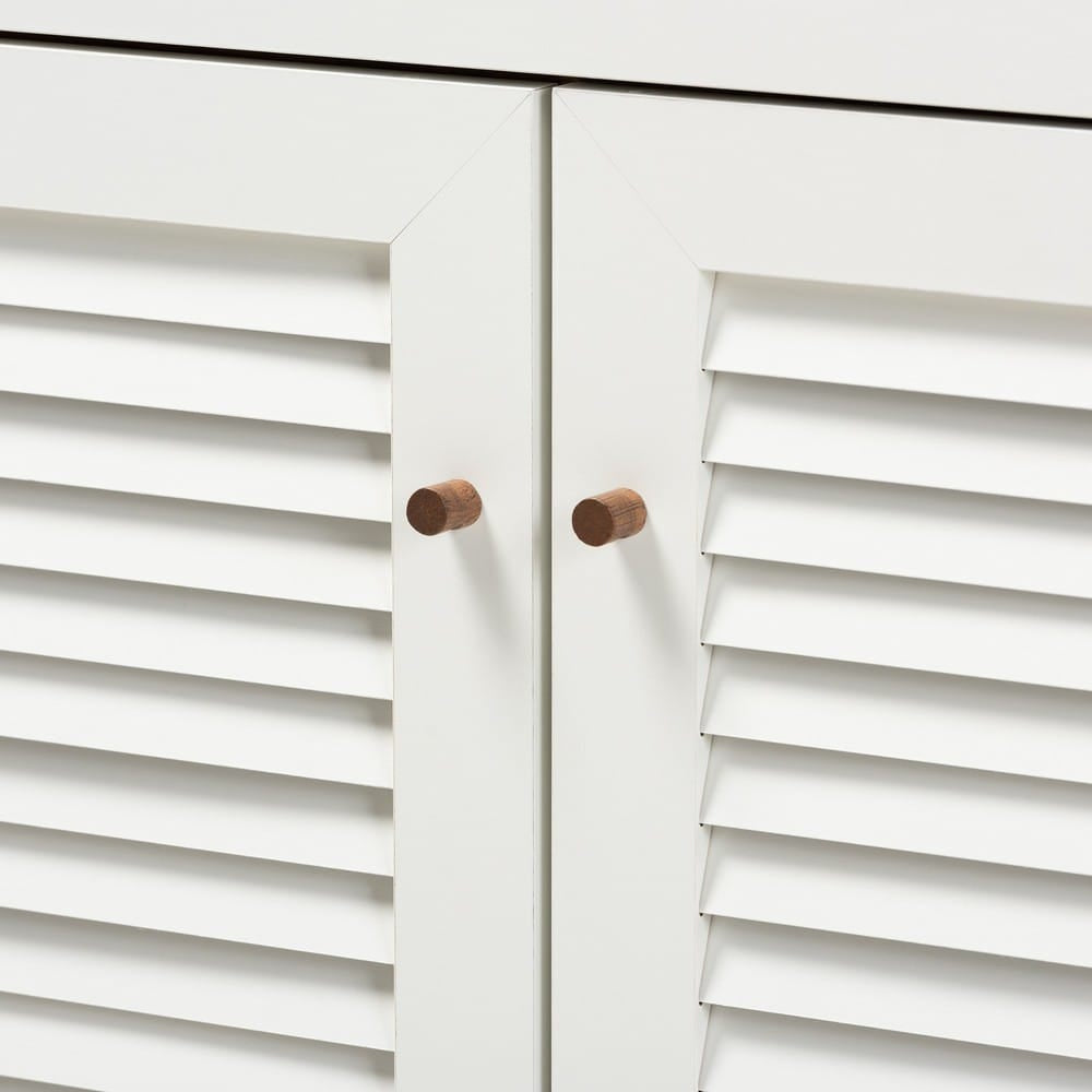 Baxton Studio - Coolidge Shoe Cabinet in White/Walnut - FP-02LV-Walnut/White view 5