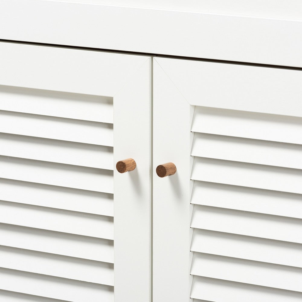 Baxton Studio - Coolidge Shoe Cabinet in White/Walnut - FP-05LV-Walnut/White view 5