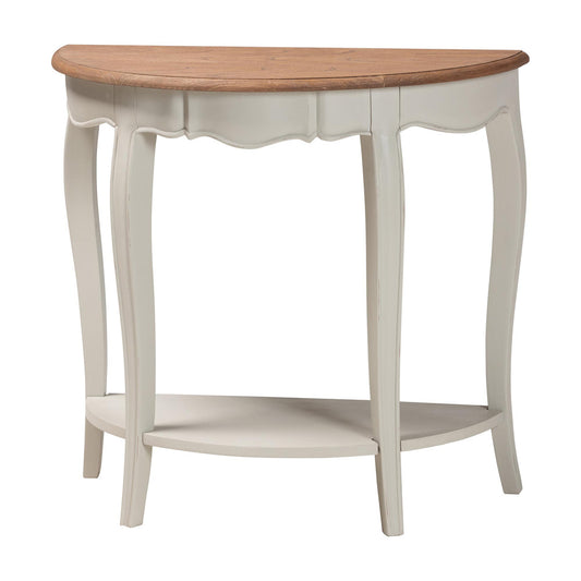 Baxton Studio - Cordelia Console Table in Natural Brown/Greyish Beige - MNT15-White/Natural-ST view 1