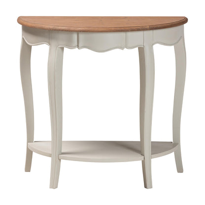 Baxton Studio - Cordelia Console Table in Natural Brown/Greyish Beige - MNT15-White/Natural-ST view 2