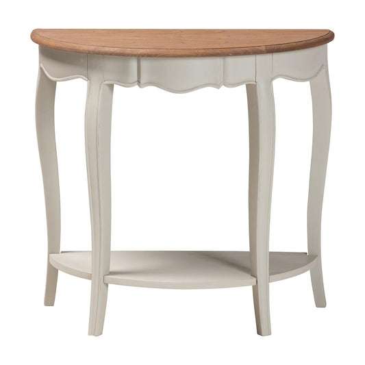 Baxton Studio - Cordelia Console Table in Natural Brown/Greyish Beige - MNT15-White/Natural-ST view 2