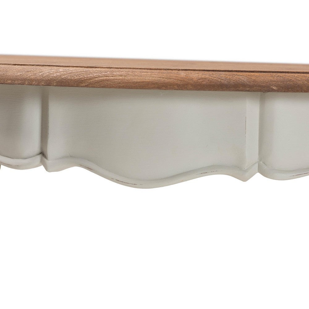 Baxton Studio - Cordelia Console Table in Natural Brown/Greyish Beige - MNT15-White/Natural-ST view 5