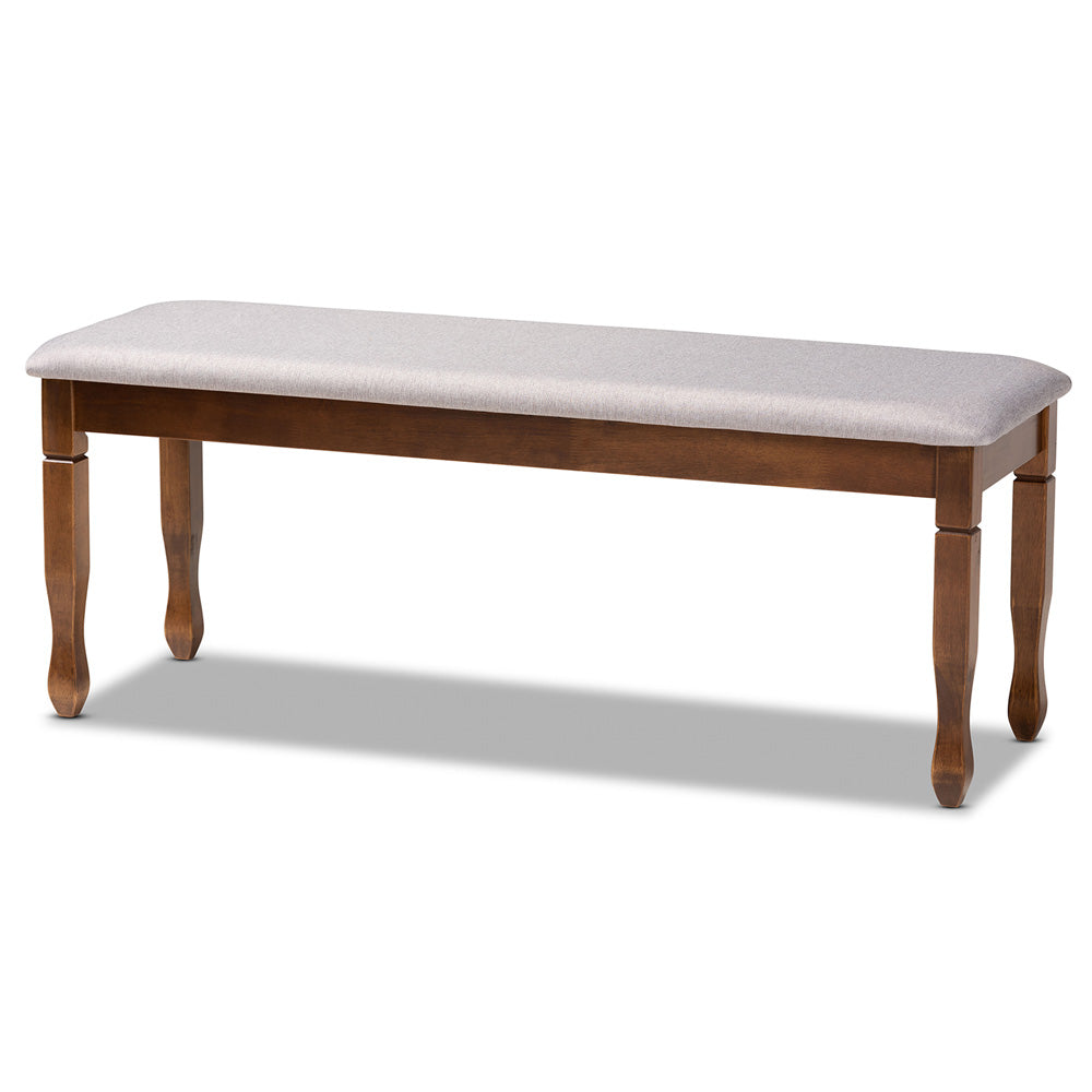 Baxton Studio - Corey Dining Bench in Grey/Walnut - RH039-Grey/Walnut-Dining Bench view 1
