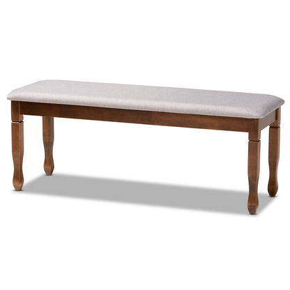 Baxton Studio - Corey Dining Bench in Grey/Walnut - RH039-Grey/Walnut-Dining Bench view 1