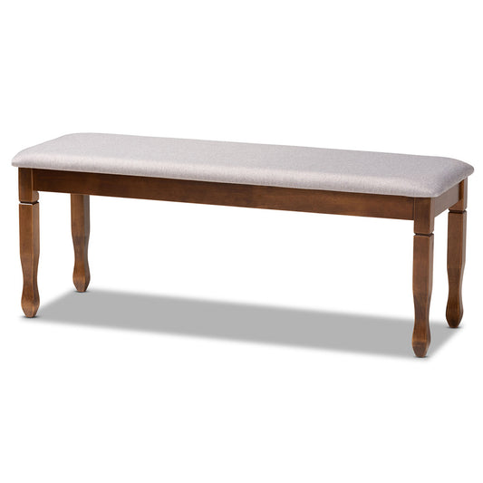 Baxton Studio - Corey Dining Bench in Grey/Walnut - RH039-Grey/Walnut-Dining Bench view 1