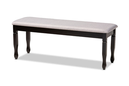 Baxton Studio - Corey Dining Bench - RH039-Grey/Dark Brown-Dining Bench view 1