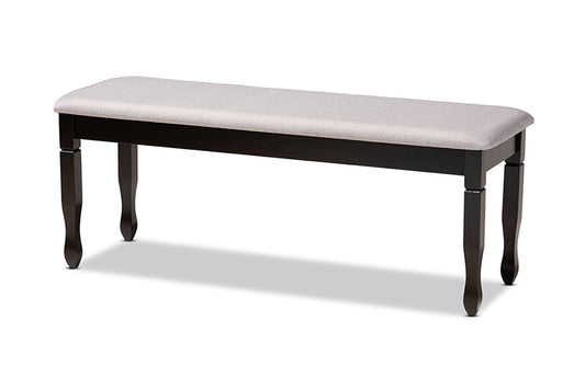 Baxton Studio - Corey Dining Bench - RH039-Grey/Dark Brown-Dining Bench view 1
