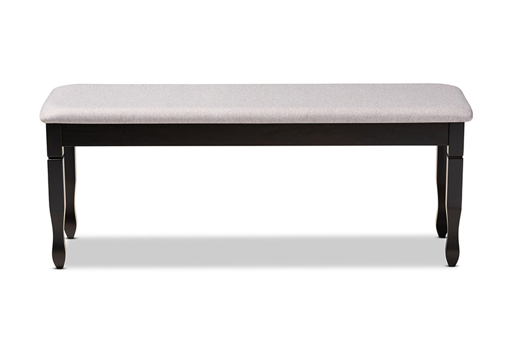 Baxton Studio - Corey Dining Bench - RH039-Grey/Dark Brown-Dining Bench view 2