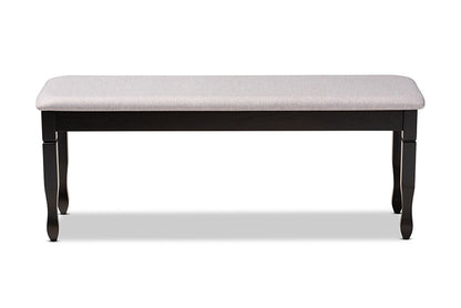 Baxton Studio - Corey Dining Bench - RH039-Grey/Dark Brown-Dining Bench view 2