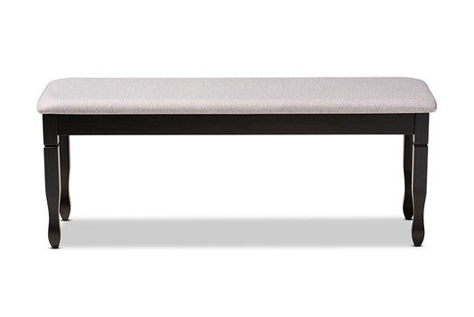 Baxton Studio - Corey Dining Bench - RH039-Grey/Dark Brown-Dining Bench view 2