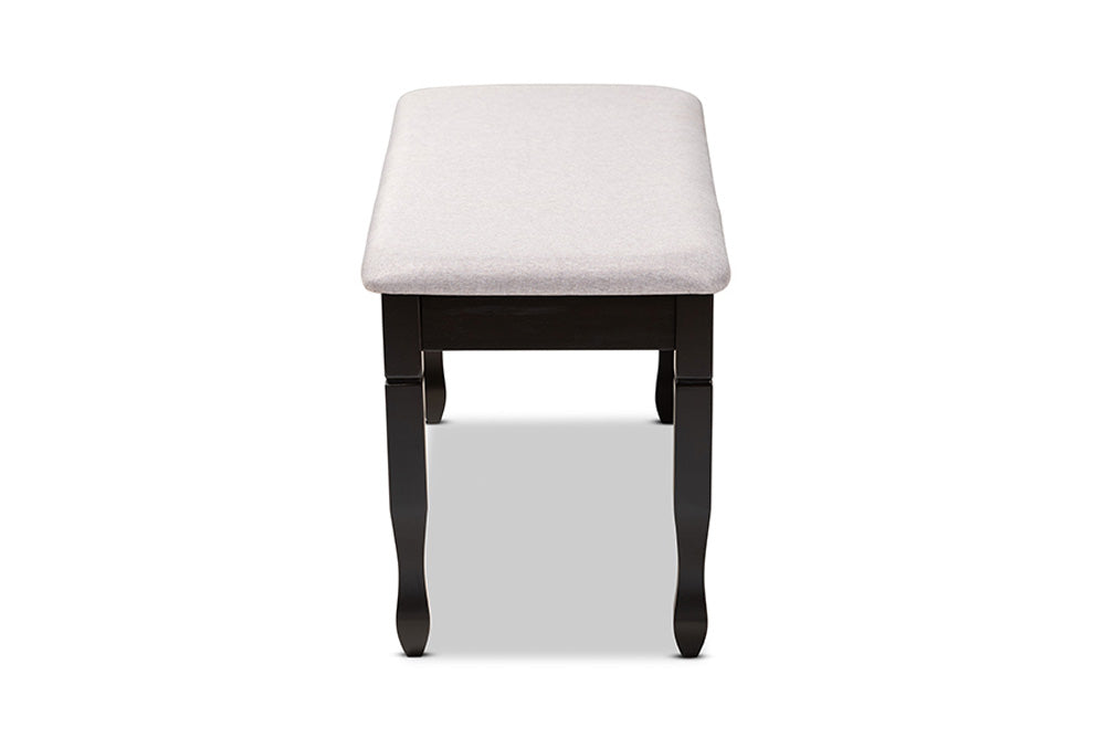 Baxton Studio - Corey Dining Bench - RH039-Grey/Dark Brown-Dining Bench view 3