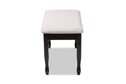 Baxton Studio - Corey Dining Bench - RH039-Grey/Dark Brown-Dining Bench view 3