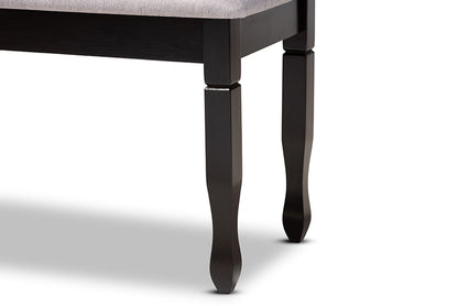Baxton Studio - Corey Dining Bench - RH039-Grey/Dark Brown-Dining Bench view 4