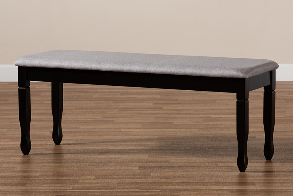 Baxton Studio - Corey Dining Bench - RH039-Grey/Dark Brown-Dining Bench view 6