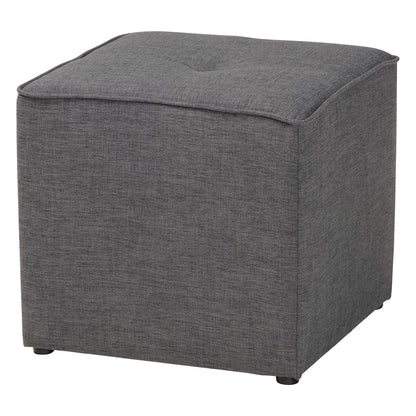 Baxton Studio - Corinne Ottoman in Grey - 1709-Gray view 1