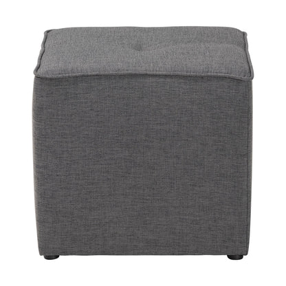 Baxton Studio - Corinne Ottoman in Grey - 1709-Gray view 2
