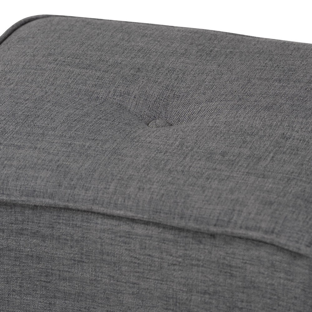Baxton Studio - Corinne Ottoman in Grey - 1709-Gray view 3