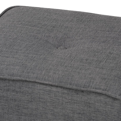 Baxton Studio - Corinne Ottoman in Grey - 1709-Gray view 3