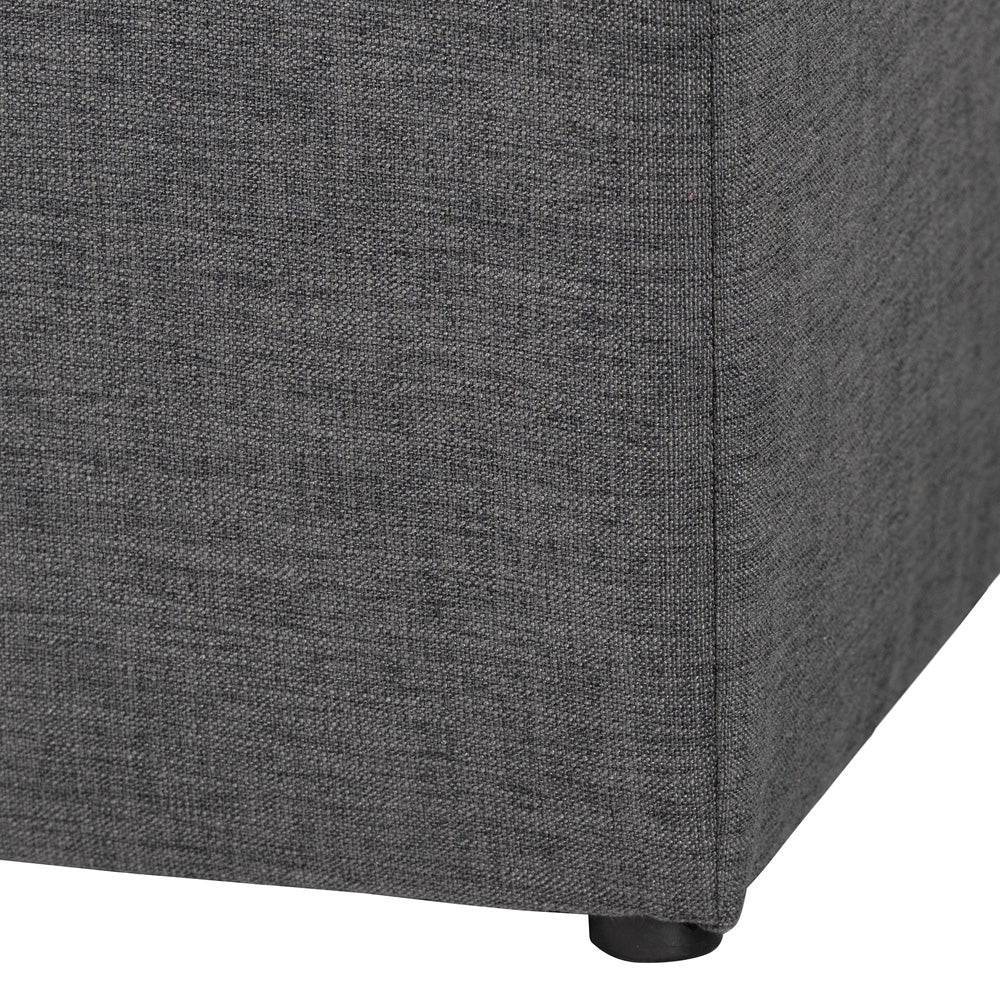 Baxton Studio - Corinne Ottoman in Grey - 1709-Gray view 4