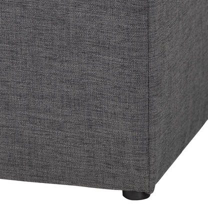 Baxton Studio - Corinne Ottoman in Grey - 1709-Gray view 4