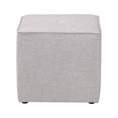Baxton Studio - Corinne Ottoman in Light Grey - 1709-Light Gray view 2