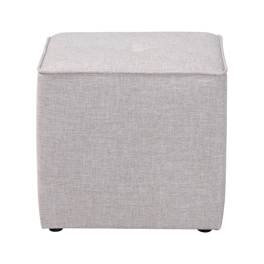 Baxton Studio - Corinne Ottoman in Light Grey - 1709-Light Gray view 2