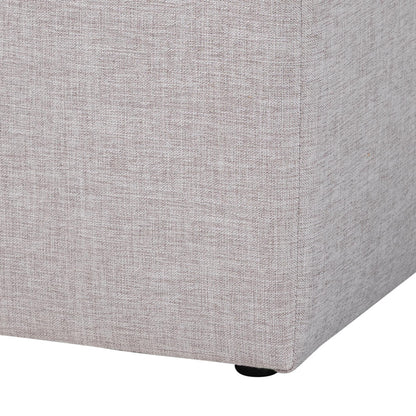 Baxton Studio - Corinne Ottoman in Light Grey - 1709-Light Gray view 4