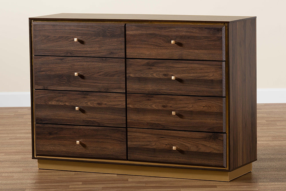 Baxton Studio - Cormac Dresser - LV28COD28232-Walnut-8DW-Dresser view 9