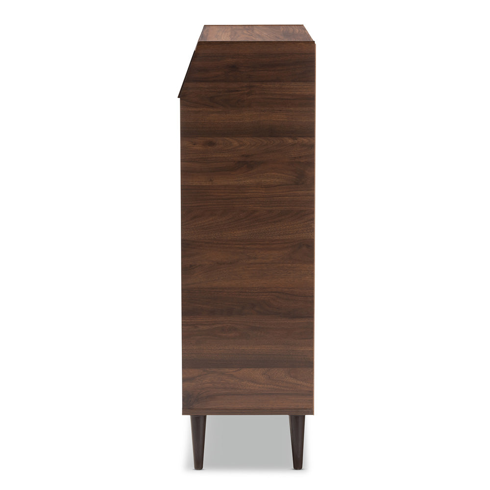 Baxton Studio - Cormier Shoe Cabinet in Walnut - SESC7003-Columbia-Shoe Cabinet view 4
