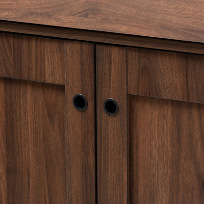 Baxton Studio - Cormier Shoe Cabinet in Walnut - SESC7003-Columbia-Shoe Cabinet view 5