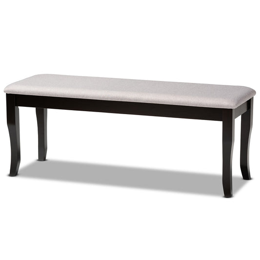 Baxton Studio - Cornelie Dining Bench in Grey/Dark Brown - RH036-Grey/Dark Brown-Dining Bench view 1