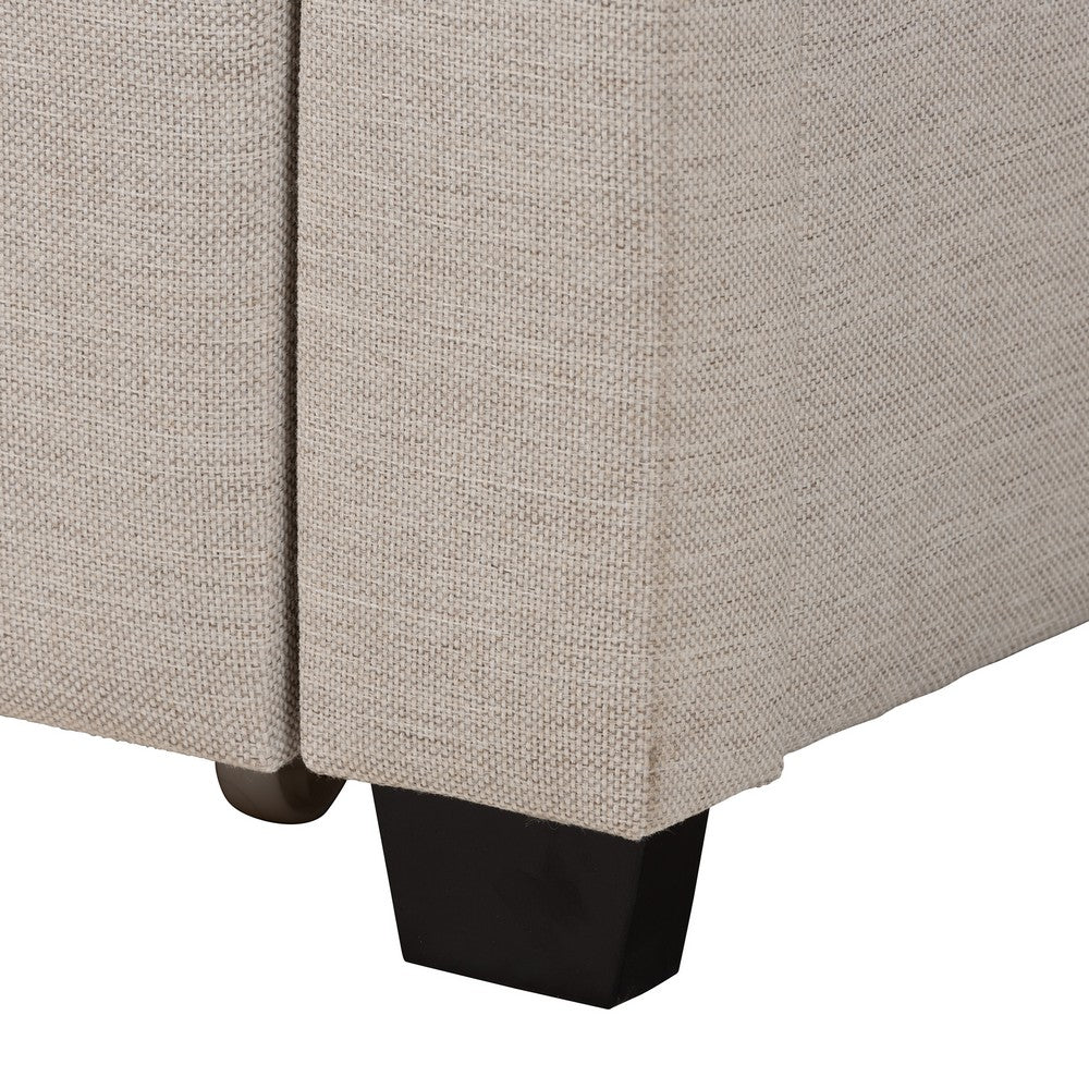 Baxton Studio - Coronado Full Size Bed in Beige - CF 9270-B-Coronado-B-Beige-Full view 8