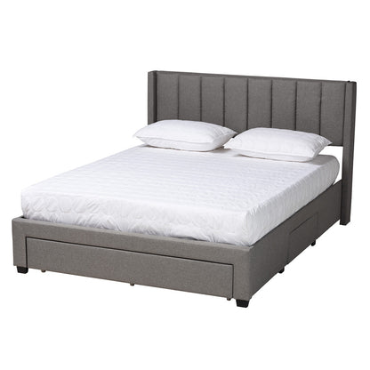 Baxton Studio - Coronado Full Size Bed in Grey - CF 9270-B-Coronado-B-Grey-Full view 1