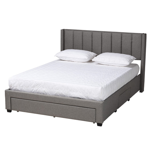 Baxton Studio - Coronado Full Size Bed in Grey - CF 9270-B-Coronado-B-Grey-Full view 1
