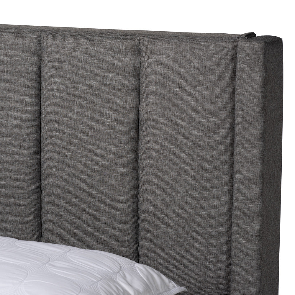 Baxton Studio - Coronado Full Size Bed in Grey - CF 9270-B-Coronado-B-Grey-Full view 6