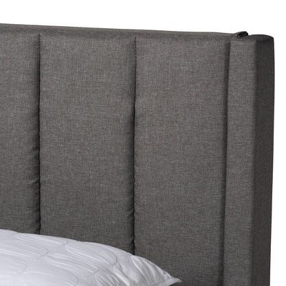 Baxton Studio - Coronado Full Size Bed in Grey - CF 9270-B-Coronado-B-Grey-Full view 6