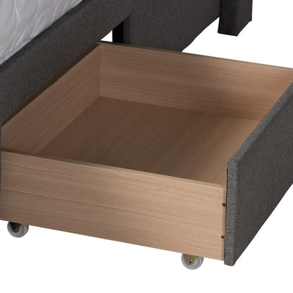 Baxton Studio - Coronado Full Size Bed in Grey - CF 9270-B-Coronado-B-Grey-Full view 7