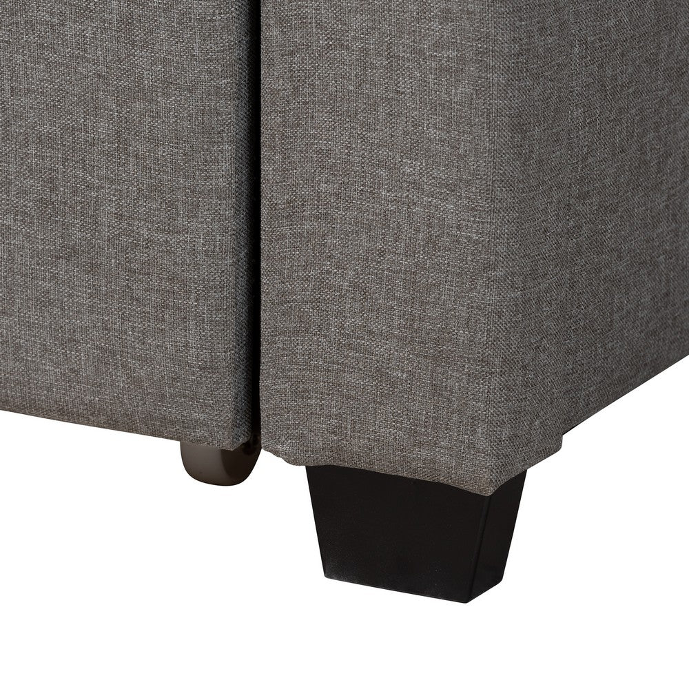 Baxton Studio - Coronado Full Size Bed in Grey - CF 9270-B-Coronado-B-Grey-Full view 8